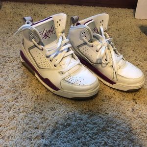 White and purple Jordan’s